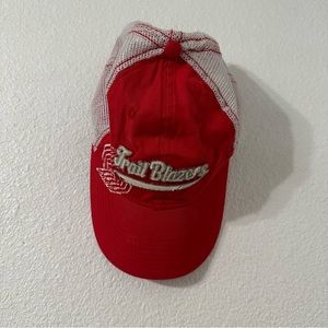 Trail Blazers adidas red hat/ cap trucker hat